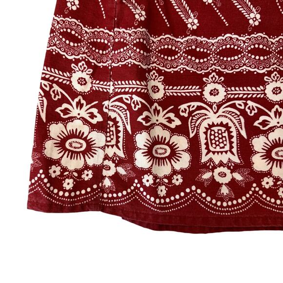 VTG Red Mini Wrap Skirt Women's Size 9/10 Medium - Picture 2 of 5